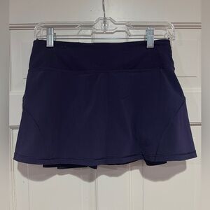 Lululemon Circuit Breaker Skirt II Twilight Blue navy sz 4 Tennis pickleball